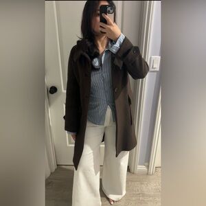 Pas de Calais Japan Designer Brown Hooded Wool Coat Sz38 Comme Des Garçons Style